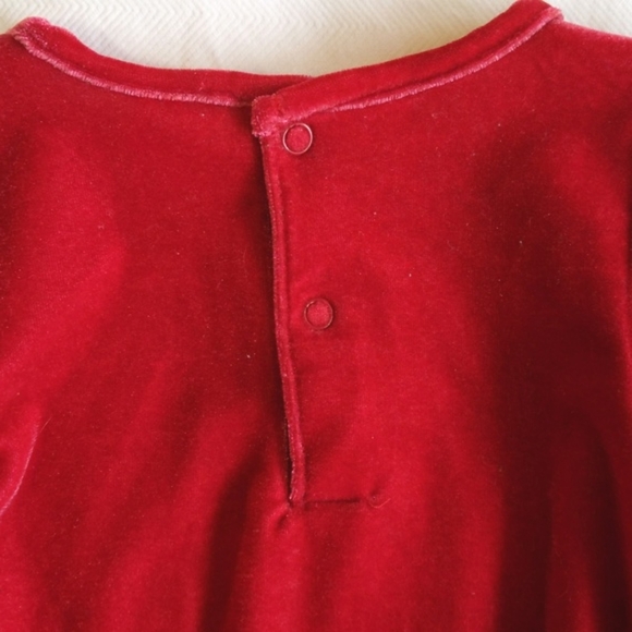 child of mine by carter's velvet peplum top with bow 6-9 months baby girl - Picture 6 of 7